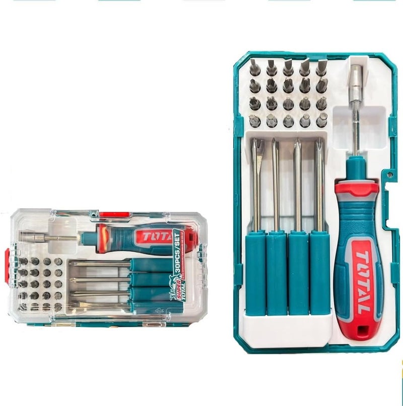 TOTAL 30PCS Interchangeable Screwdriver Bit Set - Image 1
