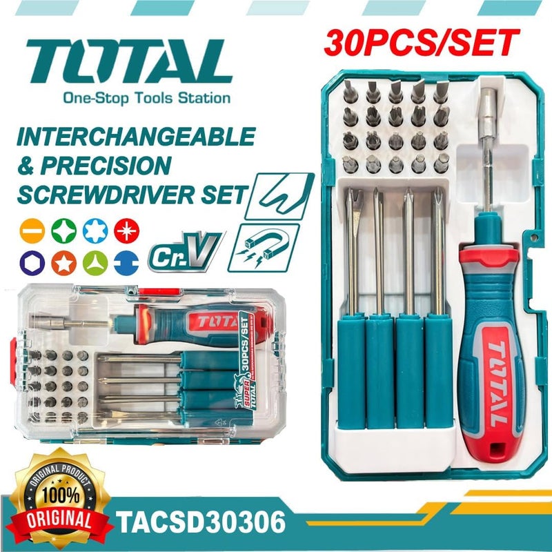TOTAL 30PCS Interchangeable Screwdriver Bit Set - Image 2