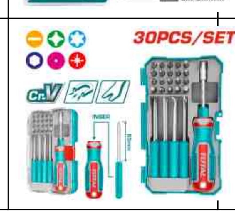 TOTAL 30PCS Interchangeable Screwdriver Bit Set - Image 4