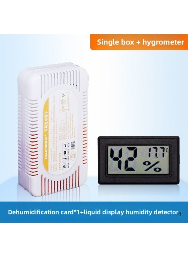 Camera Special Moisture-proof Box Moisture Absorption Card Desiccant SLR Micro Single Regeneration Moisture-proof Dehumidification Anti-mildew Package Beads-Color:Single Box + Hygrometer - Net Content Per Box Is About 80g  - Image 1