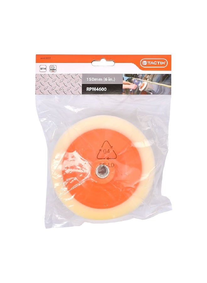 Tactix 4600 RPM Speed Polishing Sponge Orange and Beige 150 mm 446883