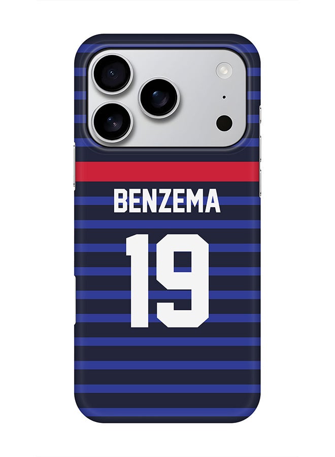 Stylizedd For iPhone 17 Pro,Case, [Compatible with MagSafe] Magnetic cover Slim fit Protection Matte, - Football - France,  Benzema