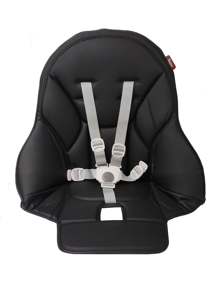 Peg Perego Siesta/Prima Pappa Zero 3 High Chair Replacement Upholstery with Seat Belt, Licorice (Black)