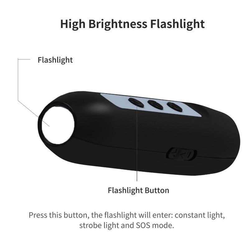 Upgrade Ultrasonic Dog Repeller 3 Modes Portable Chargeable Dog Drive Device with Intelligent High Brightness Flashlight Dog Training Device with LED Indicator Colorful Light Function - Image 3