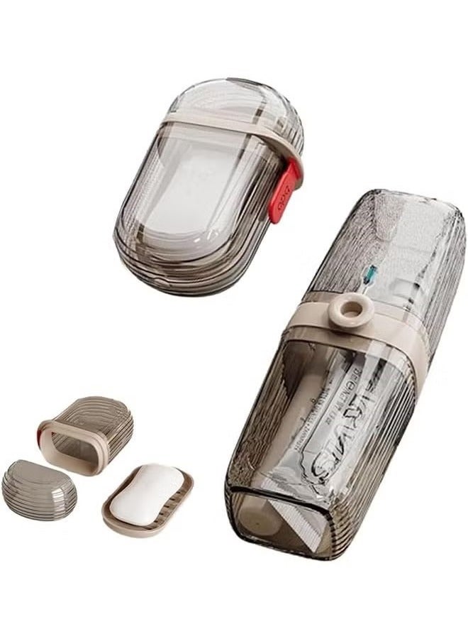 Travel Soap Case, Toothbrush Box, Soap Box Holder, Portable Soap Holder, Travel Soap Container with Lid, Portable Bar Soap Case, Travel Soap Dishes for Bar Soap, Soap Container for Traveling Leak Proof Bar Soap Travel Case (Set)  - Image 1