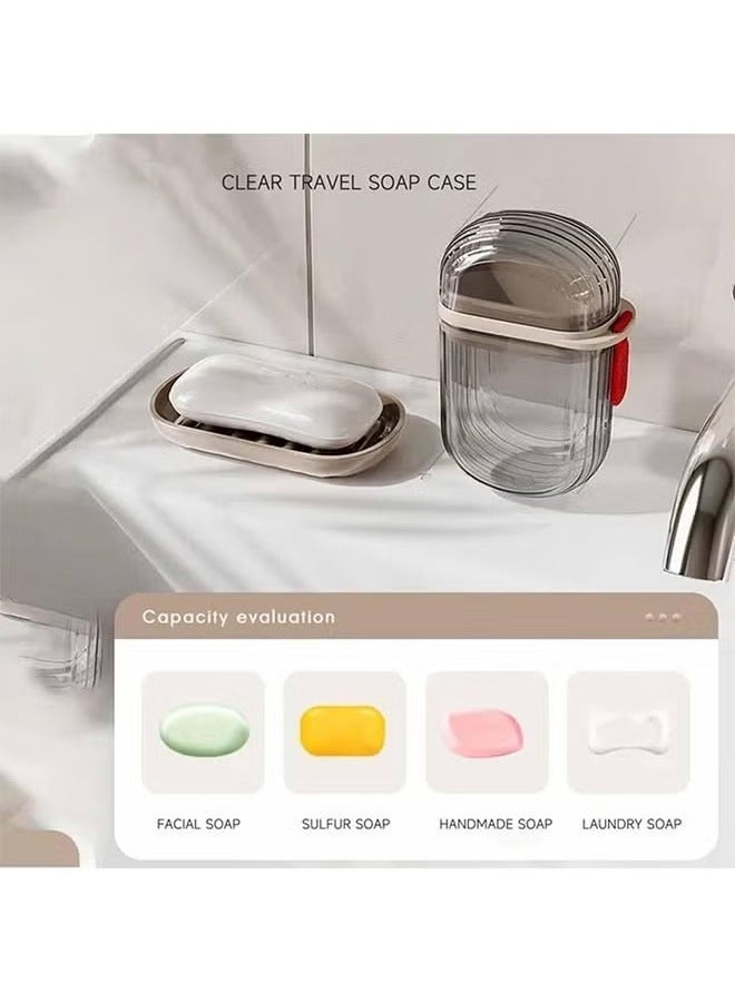 Travel Soap Case, Toothbrush Box, Soap Box Holder, Portable Soap Holder, Travel Soap Container with Lid, Portable Bar Soap Case, Travel Soap Dishes for Bar Soap, Soap Container for Traveling Leak Proof Bar Soap Travel Case (Set) - Image 5