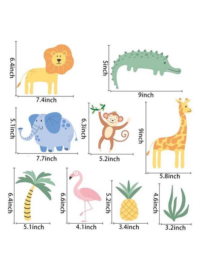 AOWDIAO Animals Wall Decals, Cute Safari Wall Stickers for Baby Kids, Jungle Theme Decor for Nursery, Classroom, Playroom, Bedroom - Image 5