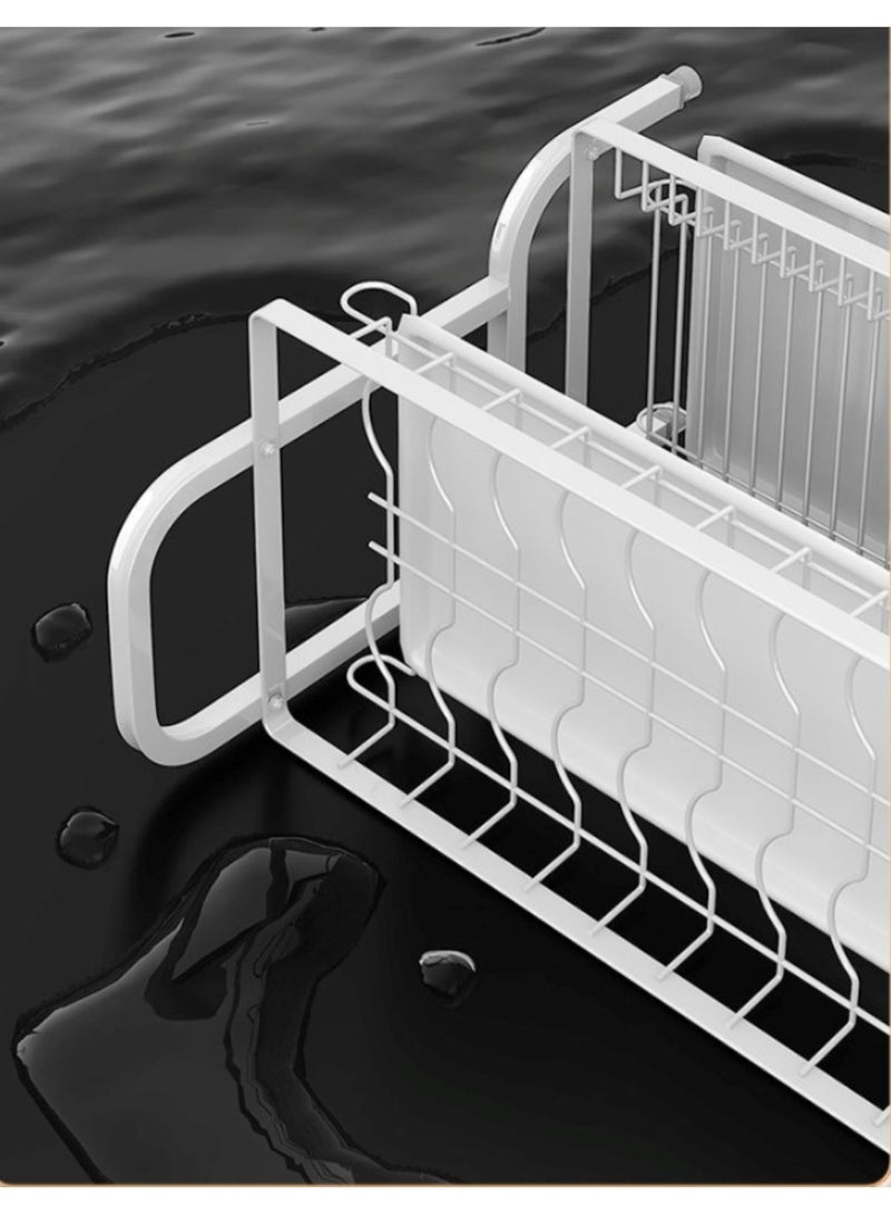 Huitich Dish Drying Rack For Kitchen Counter Top Organizer With Sink Drainer And Cutlery Shelf Option - Image 3