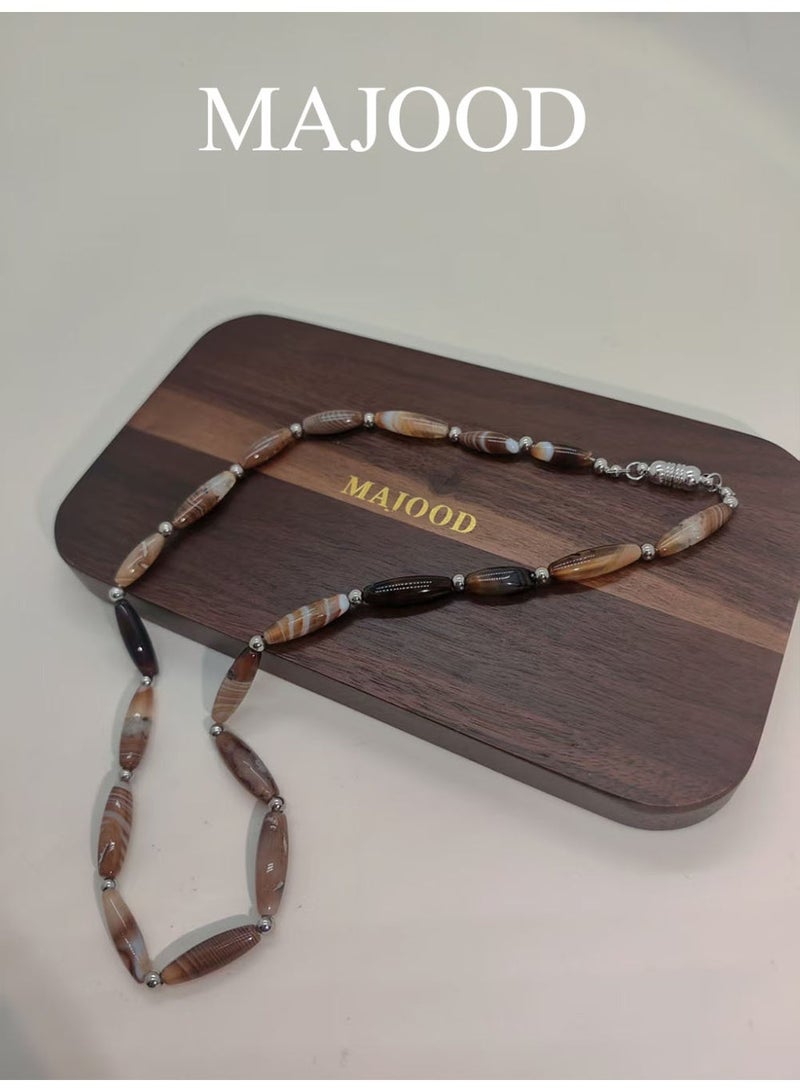 موجود عقد من العقيق الطبيعي/للرجال والنساء - Image 1