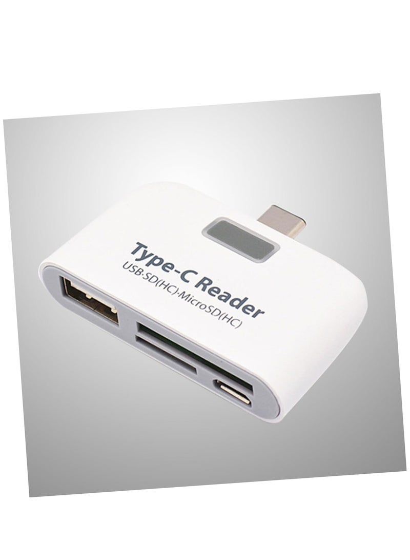 USB 3.1 Type-c Hub Practical USB Splitter Type-c Hub Reader Type-c Hub to Slim Portable Data Hub Daily Use USB Hub High Splitter Plug Adapter Ultra Thin White Dispenser - Image 5
