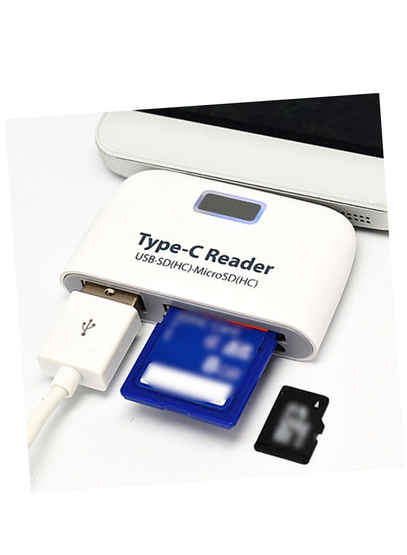 USB 3.1 Type-c Hub Practical USB Splitter Type-c Hub Reader Type-c Hub to Slim Portable Data Hub Daily Use USB Hub High Splitter Plug Adapter Ultra Thin White Dispenser - Image 3