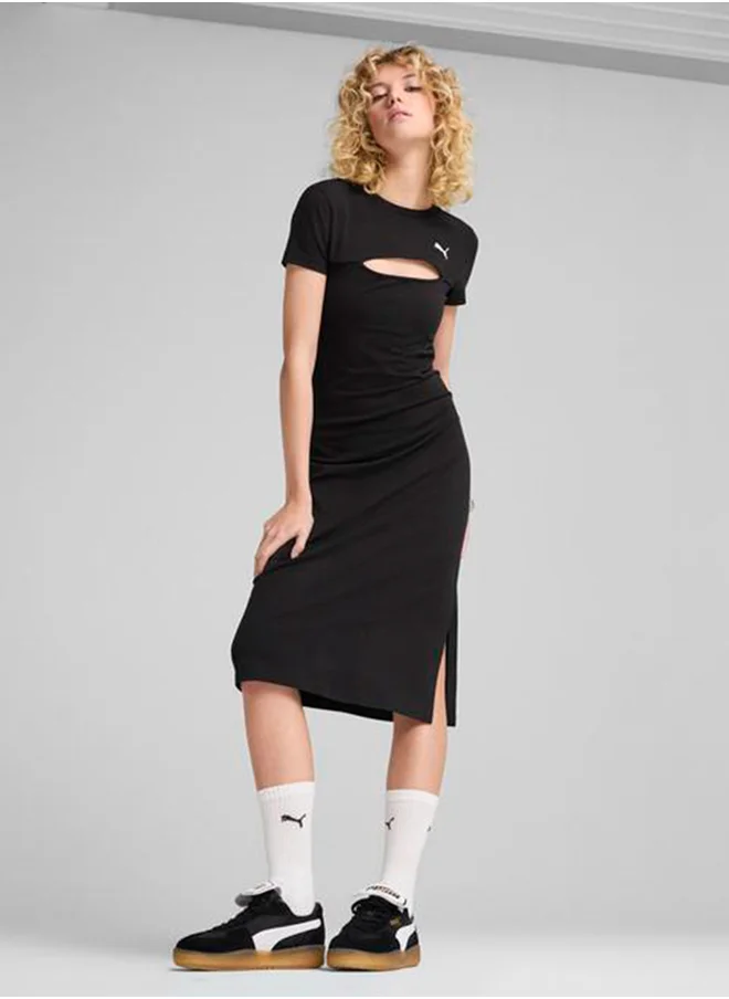 PUMA Wardrobe Essential Midi Cut-Out Dress