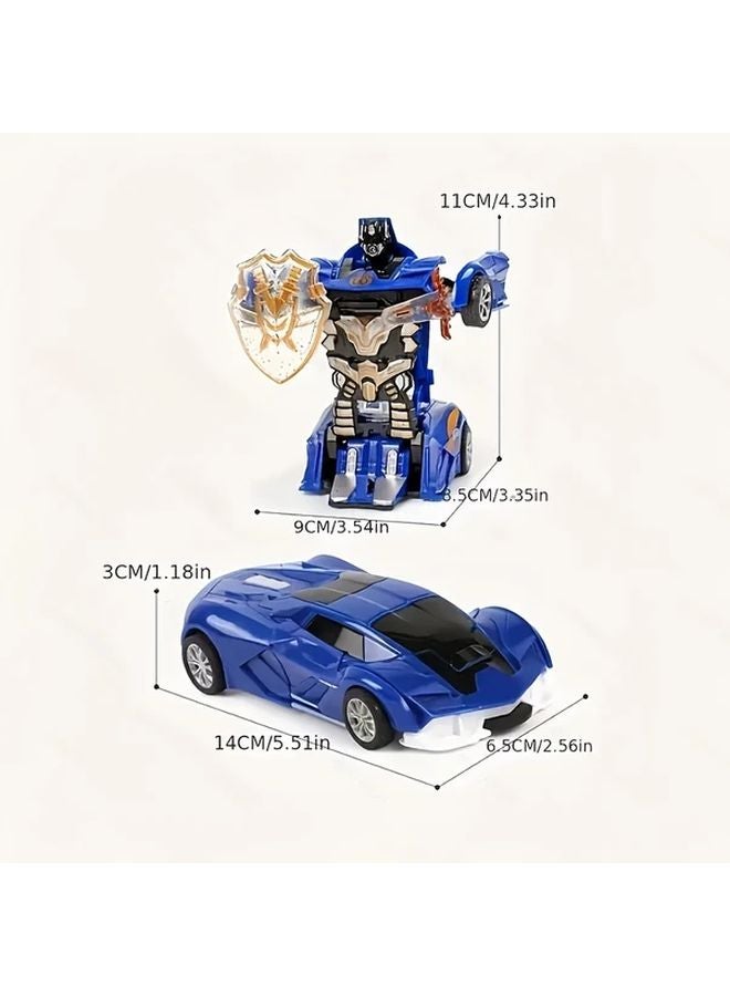 Red Transforming Robot Car Toy Inertia Powered Convertible Action Figure Gift - Image 3