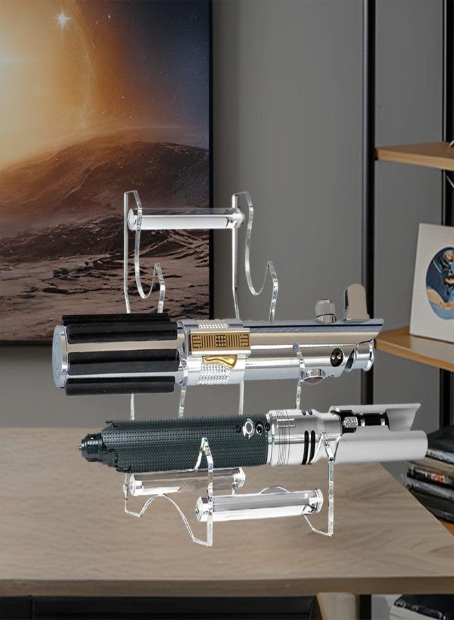 WANLIAN Lightsaber Display Stand Acrylic Desktop Lightsaber Hilt Holder Light saber Collection Display Case(Transparent) - Image 1