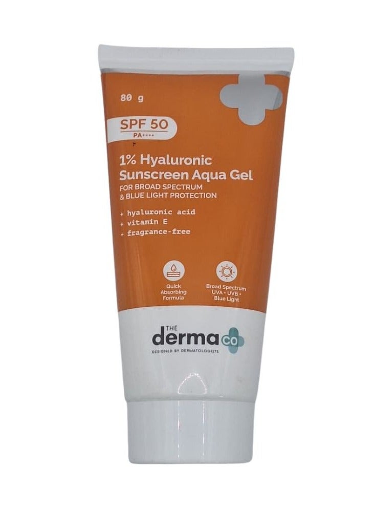 THE derma Co Derma Co 1% Hyaluronic Sunscreen Gel Spf50 80G - Image 1