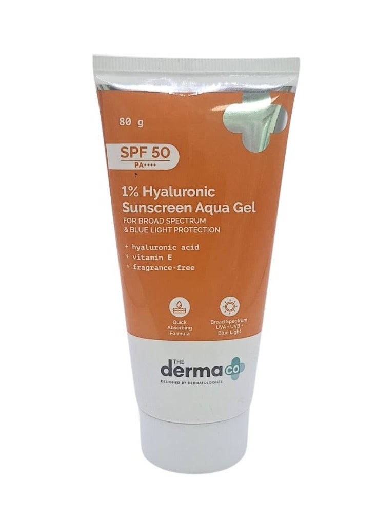 THE derma Co Derma Co 1% Hyaluronic Sunscreen Gel Spf50 80G - Image 2