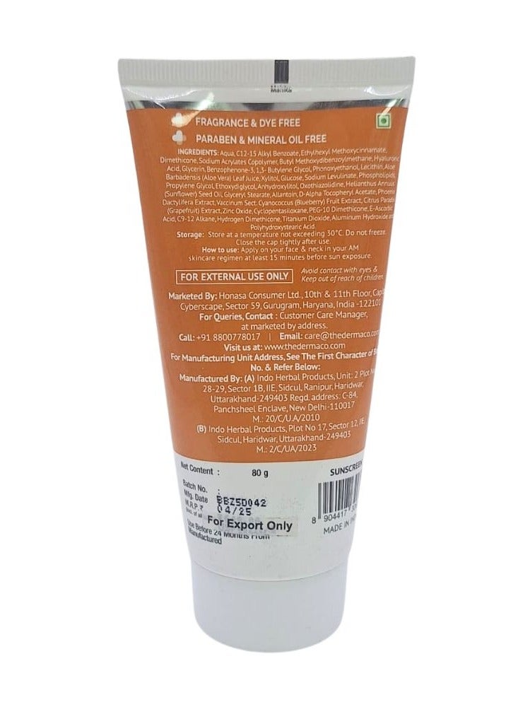 THE derma Co Derma Co 1% Hyaluronic Sunscreen Gel Spf50 80G - Image 3