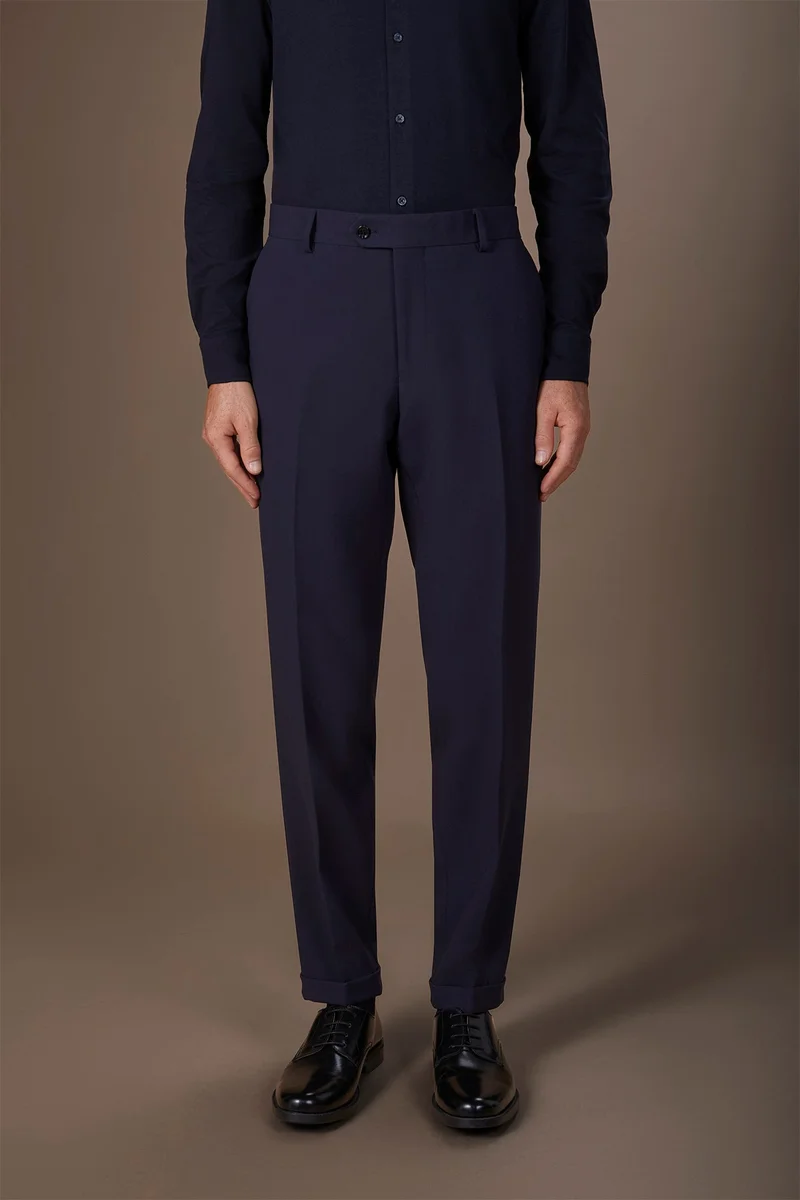 Doppelganger Men's regular fit jersey trousers - DK Blue