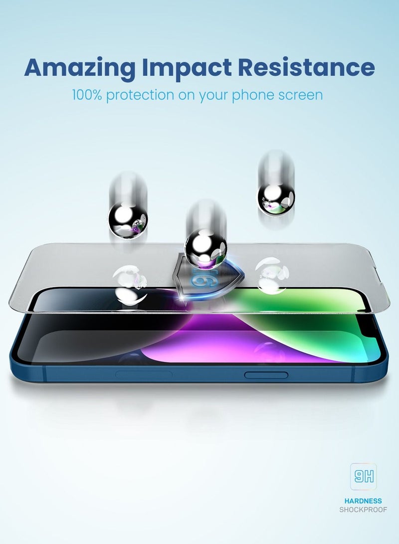 Remson Glass Guard Pro + 9H Tempered Glass Screen Protector Full Coverage HD Clear with Auto Alignment Installation Tool Designed for iPhone 13  6.1 inch - Image 2