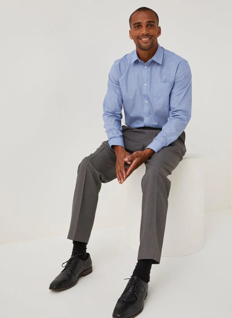 Matalan Taylor & Wright Blue Easy Care Regular Fit Shirt