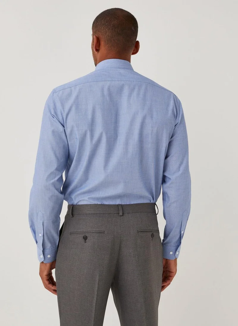 Matalan Taylor & Wright Blue Easy Care Regular Fit Shirt