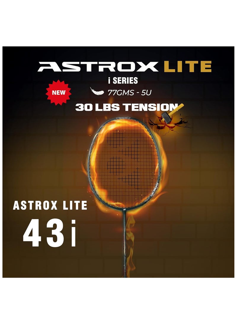 Yonex - Astrox Lite 43i Badminton Racquet | Color: Dark Green | Size: Standard | Material: Graphite | Grip Size: G4 5U | Lightweight | Isometric Head Shape | Solid Frame & Slim Shaft - Image 1