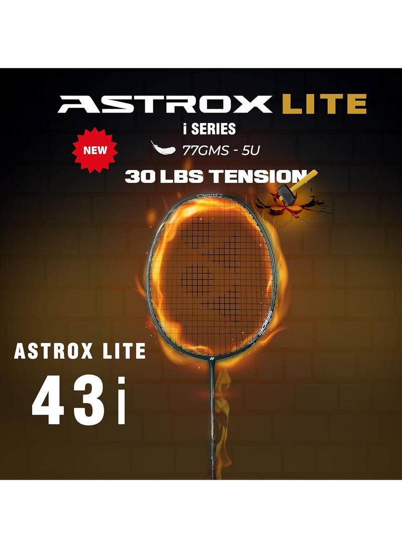 يونيكس مضرب كرة الريشة أستروكس لايت 43i | اللون: أخضر داكن | المقاس: قياسي | المادة: جرافيت | مقاس القبضة: G4 5U | خفيف الوزن | شكل رأس أيزومتري | إطار متين وعمود نحيف - Image 2