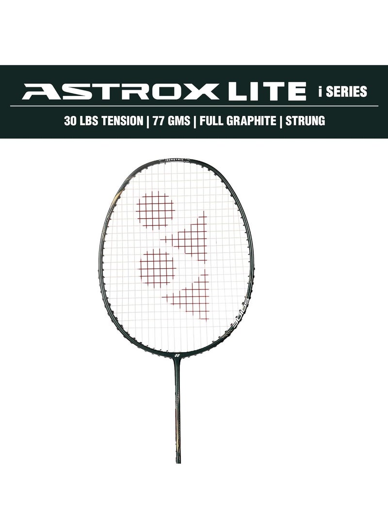 يونيكس مضرب كرة الريشة أستروكس لايت 43i | اللون: أخضر داكن | المقاس: قياسي | المادة: جرافيت | مقاس القبضة: G4 5U | خفيف الوزن | شكل رأس أيزومتري | إطار متين وعمود نحيف - Image 3