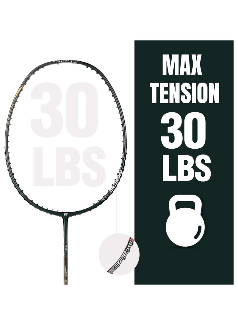 يونيكس مضرب كرة الريشة أستروكس لايت 43i | اللون: أخضر داكن | المقاس: قياسي | المادة: جرافيت | مقاس القبضة: G4 5U | خفيف الوزن | شكل رأس أيزومتري | إطار متين وعمود نحيف - Image 4