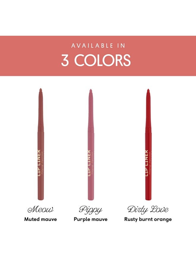 Winky Lux Lip Liner Waterproof Lip Liner Demi Matte Lip Liner Pencil Mauve And Brown Lip Liners Use With Matte Lipstick Meow - Image 4