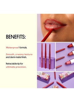 Winky Lux Lip Liner Waterproof Lip Liner Demi Matte Lip Liner Pencil Mauve And Brown Lip Liners Use With Matte Lipstick Meow  - Image 3