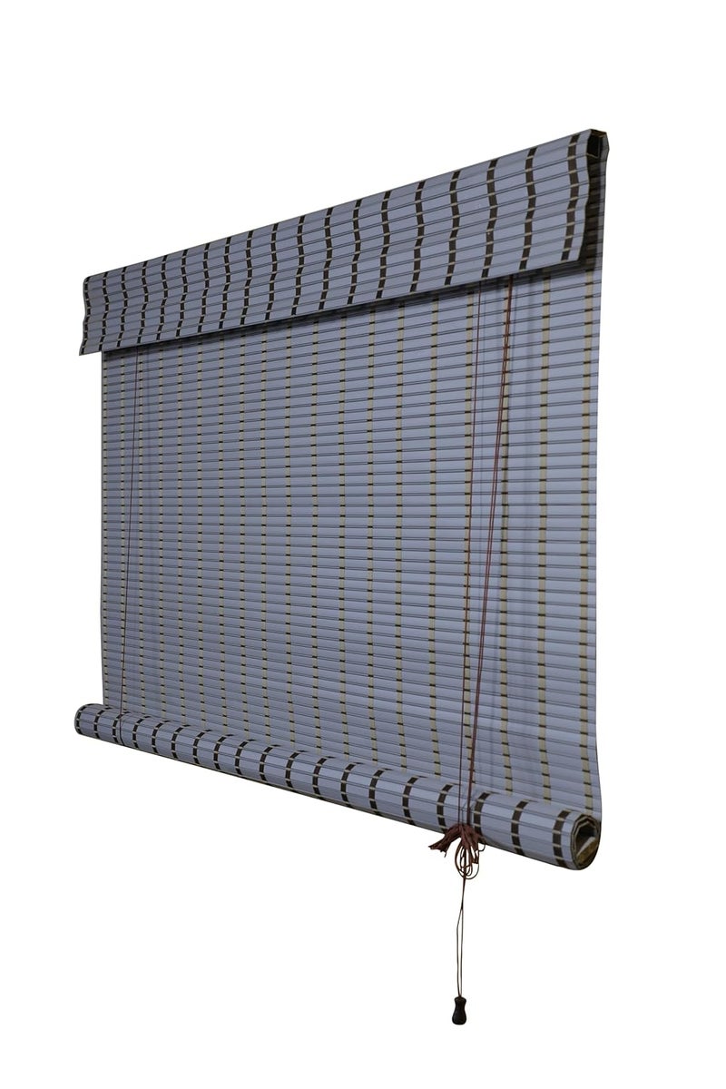 Mr.ChickWala Mr Chickwala Light Filtering Colling PVC Exterior and Interior Window Blind for Balcony and Outdoor Area Sun Shade Heat Reducing Rain ResistantBrown 3 4 4 x 5 - Image 1