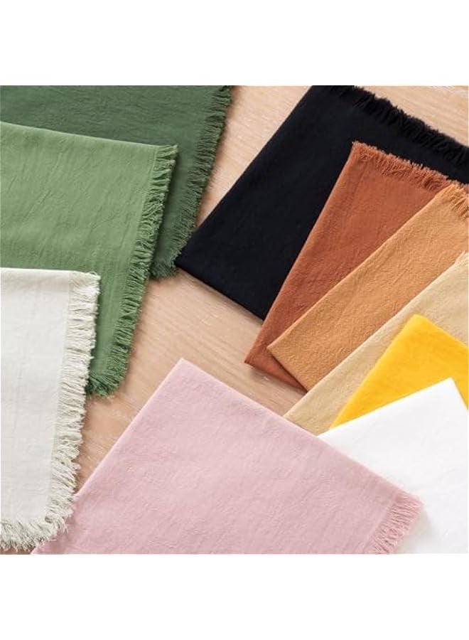Linen Napkins Green  Spring Cloth Napkins Bulk Washable Cotton Napkins Set of 10 17x17 for Wedding Party Bridal Baby Shower Birthday Table Decorations - Image 4