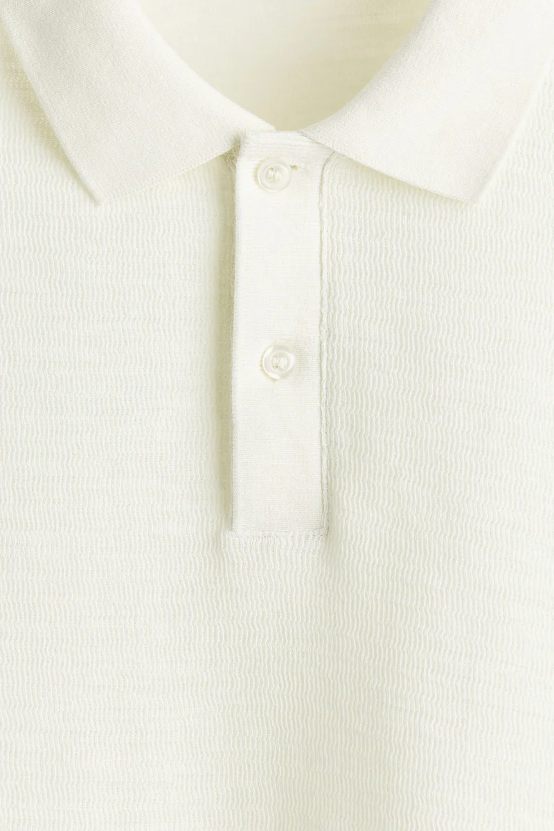 H&M Slim Fit Jacquard-knit polo shirt