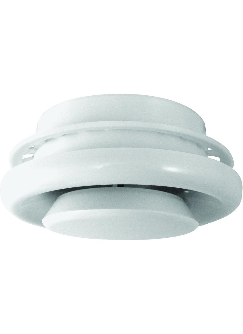 Deflecto Deflecto Round Ceiling Diffuser Adjustable Requires No Studs for Installation 4 Inches Dia White TFG4  - Image 1