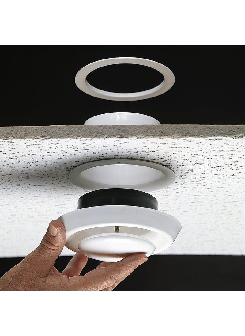 Deflecto Deflecto Round Ceiling Diffuser Adjustable Requires No Studs for Installation 4 Inches Dia White TFG4  - Image 2
