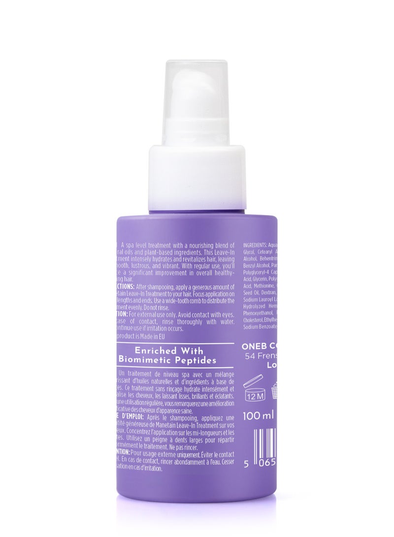 1B Manetain Leave-In Treatment for Very Damaged Hair – 100ml | Deep Repair & Hydration | Biomimetic Peptides | Smooth, Lustrous & Healthy-Looking Hair | Spa-Level Hair Care - Image 2
