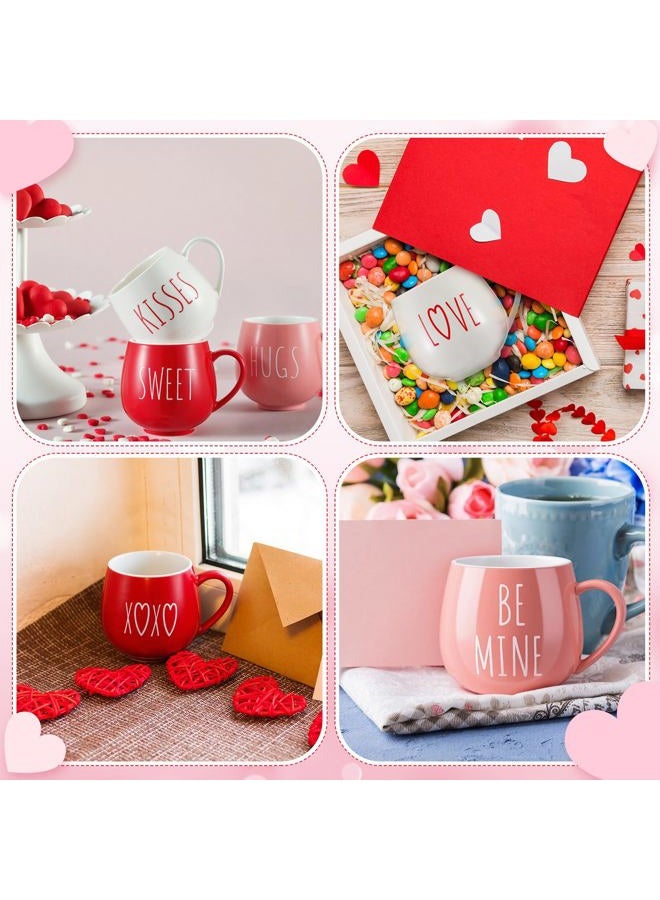 Layhit 6 Pcs Valentine Coffee Mugs 12 oz Valentine Ceramic Mugs Bulk Cute Couple Cups Set for Anniversary Wedding Engagement Birthday Couple Gifts Mom Girlfriend - Image 5