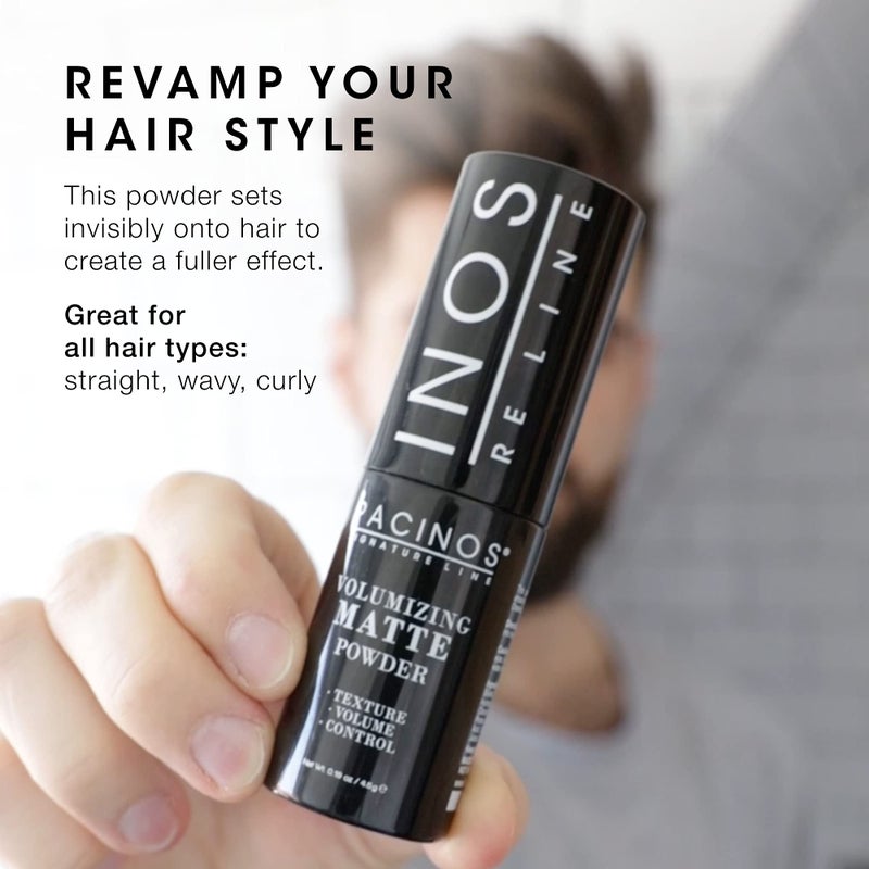 Pacinos Volumizing Matte Hair Powder - Adds Texture, Volume, Controls & Absorbs Excess Oil for Natural Finish, All Hair Types, 4.5 g. - Image 3