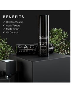 Pacinos Pacinos Volumizing Matte Hair Powder - Adds Texture, Volume, Controls & Absorbs Excess Oil for Natural Finish, All Hair Types, 4.5 g.  - Image 2