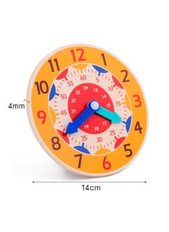 Generic Big Red Wooden Cognitive Clock Improves Observation Teaching Clock Educational Toy Suitable For 4 To 6 Years Old Children Clock  - Image 2