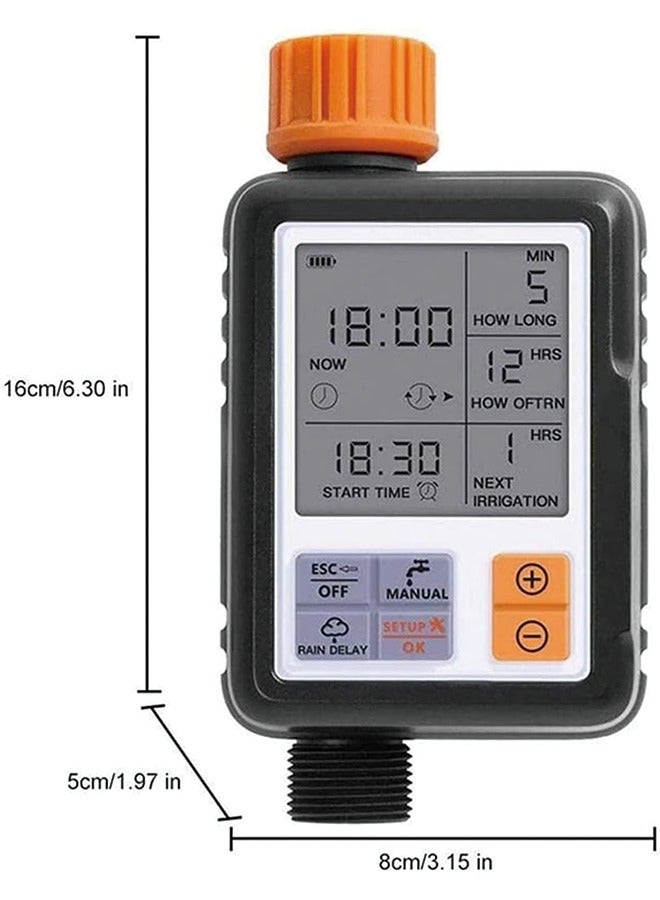 صمام مياه ذكي، مؤقت رشاش تلقائي، مؤقت مياه رقمي، شاشة كبيرة 3 بوصة، IP65 مقاوم للماء للحديقة، نظام سقي الحديقة، جهاز التحكم في الري، مجموعة واسعة من الاستخدامات، المطبخ، الحديقة، المزرعة - Image 4
