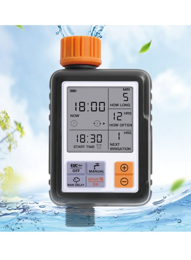 صمام مياه ذكي، مؤقت رشاش تلقائي، مؤقت مياه رقمي، شاشة كبيرة 3 بوصة، IP65 مقاوم للماء للحديقة، نظام سقي الحديقة، جهاز التحكم في الري، مجموعة واسعة من الاستخدامات، المطبخ، الحديقة، المزرعة - Image 2