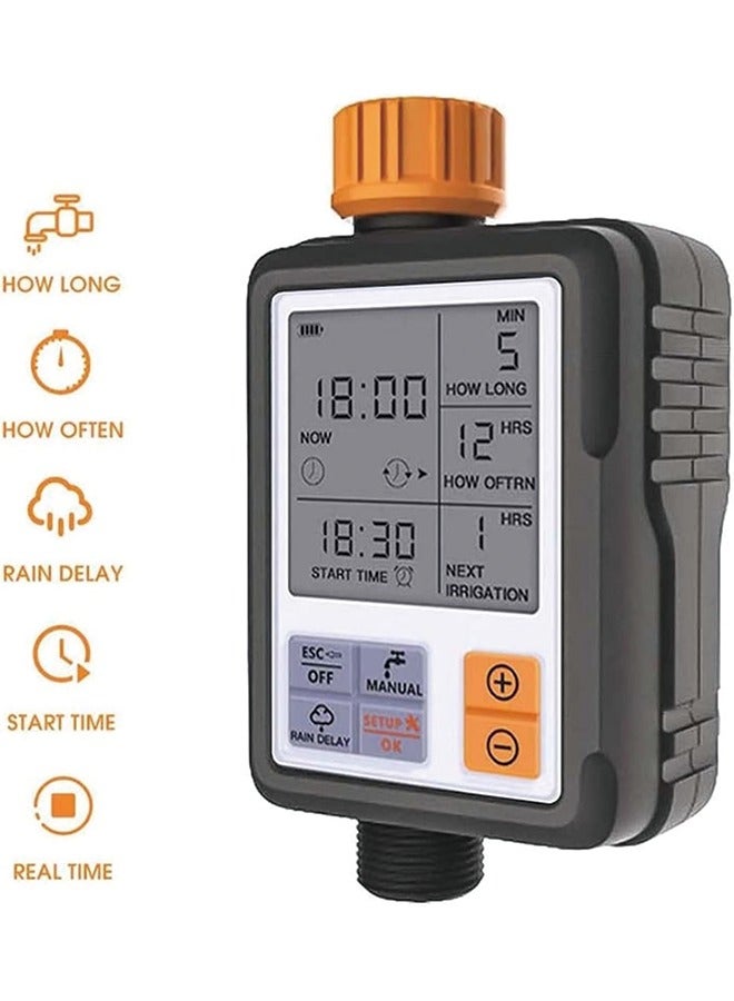 صمام مياه ذكي، مؤقت رشاش تلقائي، مؤقت مياه رقمي، شاشة كبيرة 3 بوصة، IP65 مقاوم للماء للحديقة، نظام سقي الحديقة، جهاز التحكم في الري، مجموعة واسعة من الاستخدامات، المطبخ، الحديقة، المزرعة - Image 3