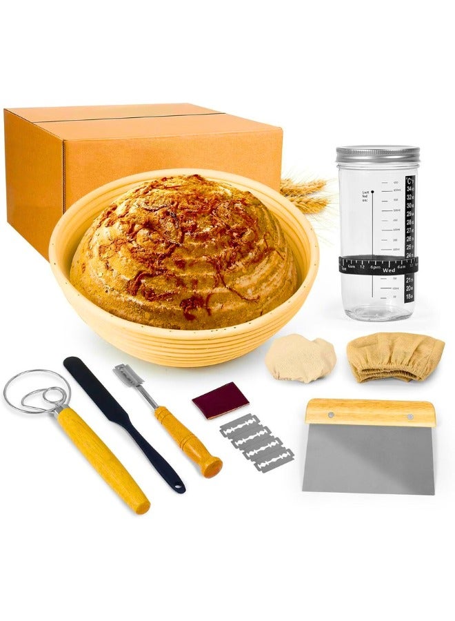 Chase Up Complete Sourdough Bread Starter Kit, Glass Sourdough Starter Jar Kit & Tons of Sourdough Bread Baking Supplies - Image 2