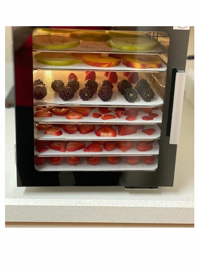 Silicone Dehydrator Sheets, Premium Non-Stick Silicone Mesh for Fruit Dehydrator, Dehydrator Sheets Reusable 12 Pack (14 x 14 inch) - Image 3