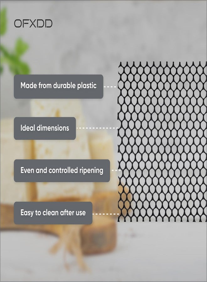 OFXDD Cheese Drying Mat 10 Pcs - Plastic Cheese Making Mat - Cheese Ripening & Draining Mesh, Black, 7.87x7.87 Inches - Image 4