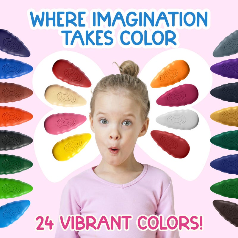 TinyGeeks 24 Water Drop Crayons - Non Toxic Crayons for Toddlers - Washable, Easy To Hold - For Toddlers, Kids Ages 3-8 - Ergonomic Shape - Image 5