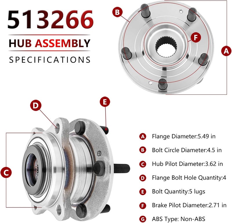 JLEO 513266 Front or Rear Wheel Hub Bearing for Hyundai and Kia Models - Image 4