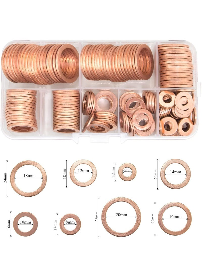 Oasisgalore Crush Washer, Copper Washers Assortment Set Suitable for All Types of Engines  - Image 2